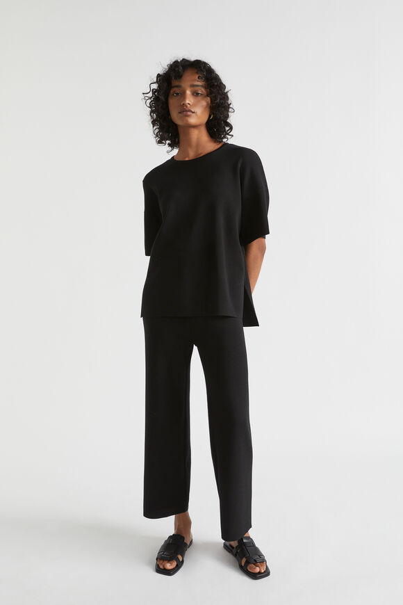 Crepe Knit Pant  Black  hi-res