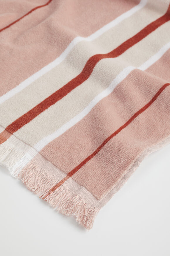Blush Stripe Beach Towel  Blush  hi-res