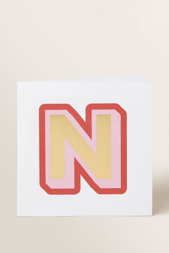 Large Red Letter Card  N  hi-res