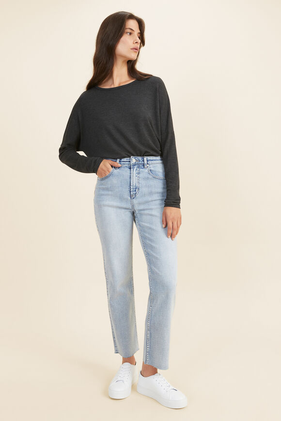 Core Curve Hem Sweat  Slate Marle  hi-res