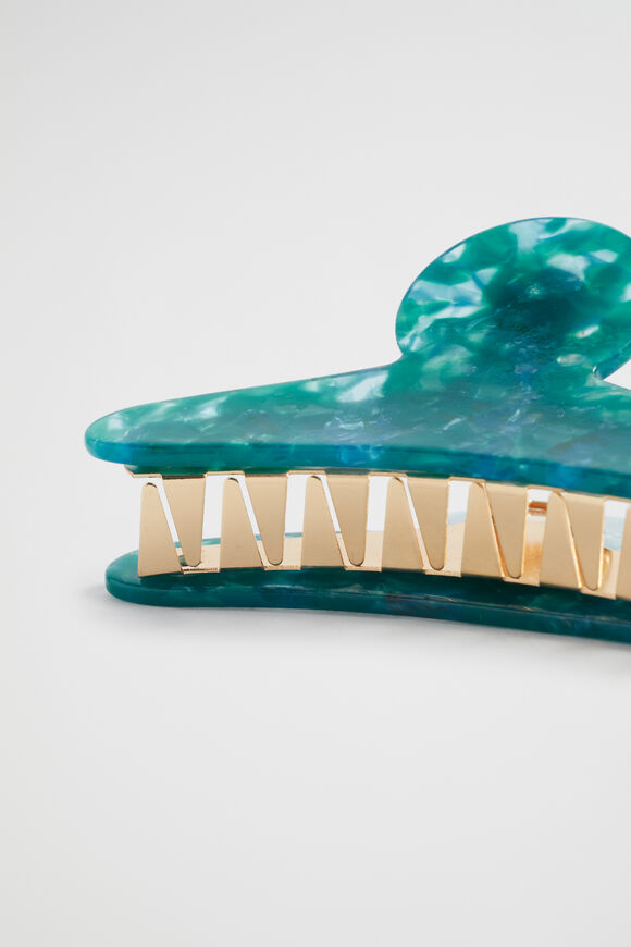 Tort Hair Clip  Deep Teal  hi-res