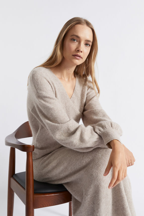 Cosy Knit Midi Dress  Light Storm Marle  hi-res
