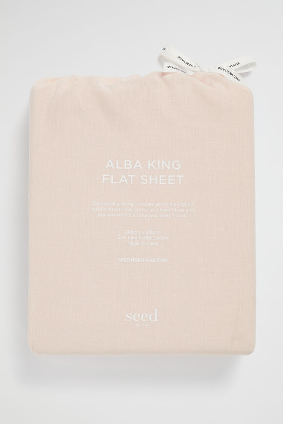 Alba King Flat Sheet  Blush  hi-res