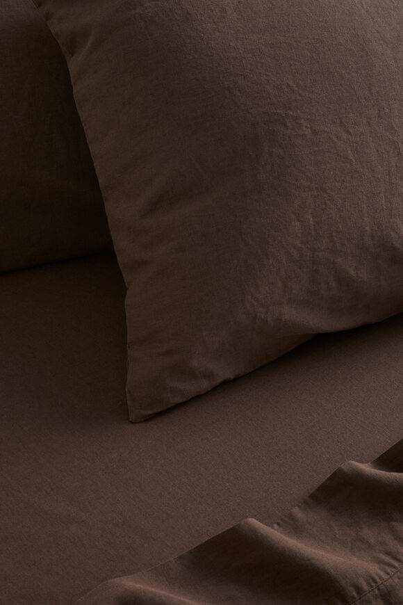 Alba Standard Pillowcase  Chocolate  hi-res