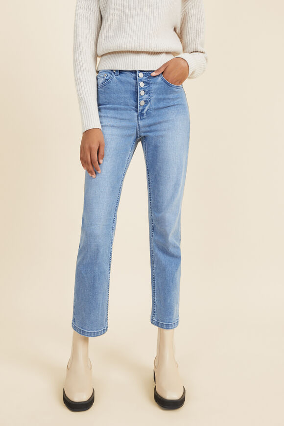 Button Fly Jean   Mid Vintage Wash  hi-res
