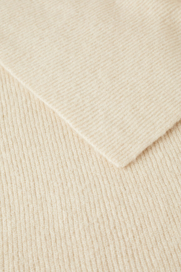 Knitted Hood Scarf  Pebble Cream Marle  hi-res