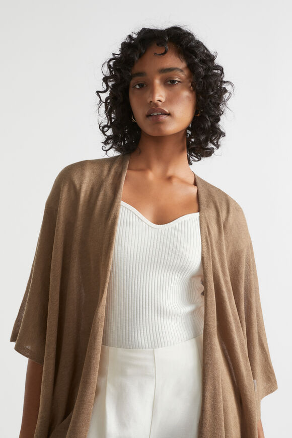 Fine Knit Poncho  Deep Brass  hi-res