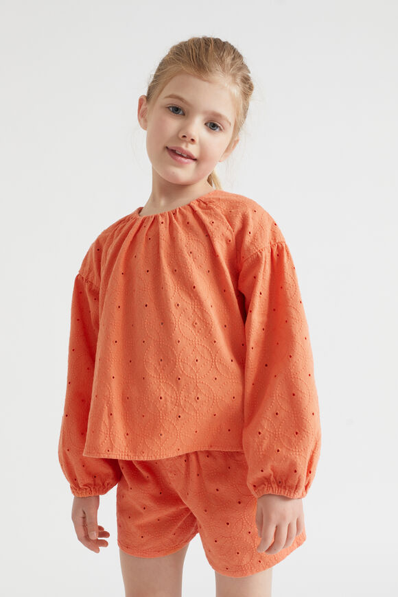 Cutwork Top  Tangerine  hi-res