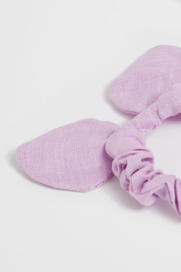 Linen Bow Scrunchies  Orchid  hi-res