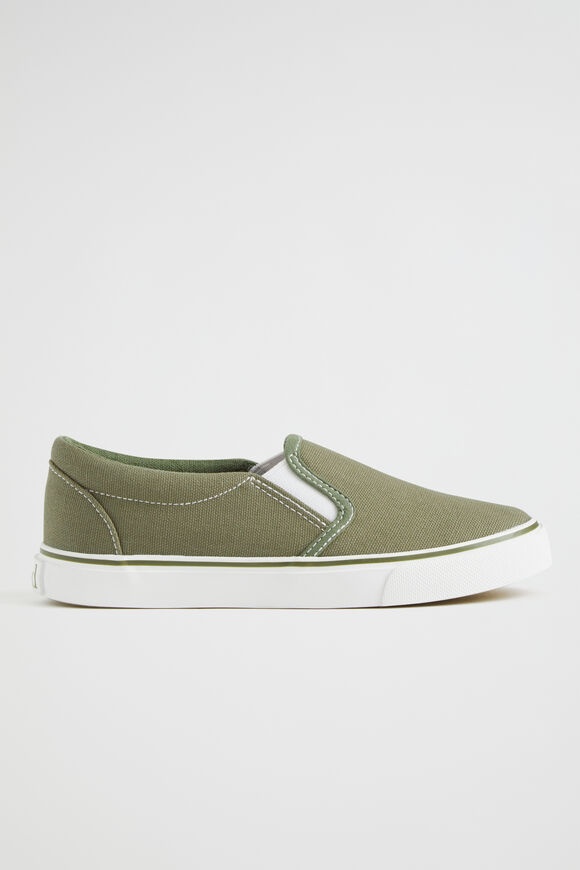 Canvas Slip On  Crocodile Green  hi-res