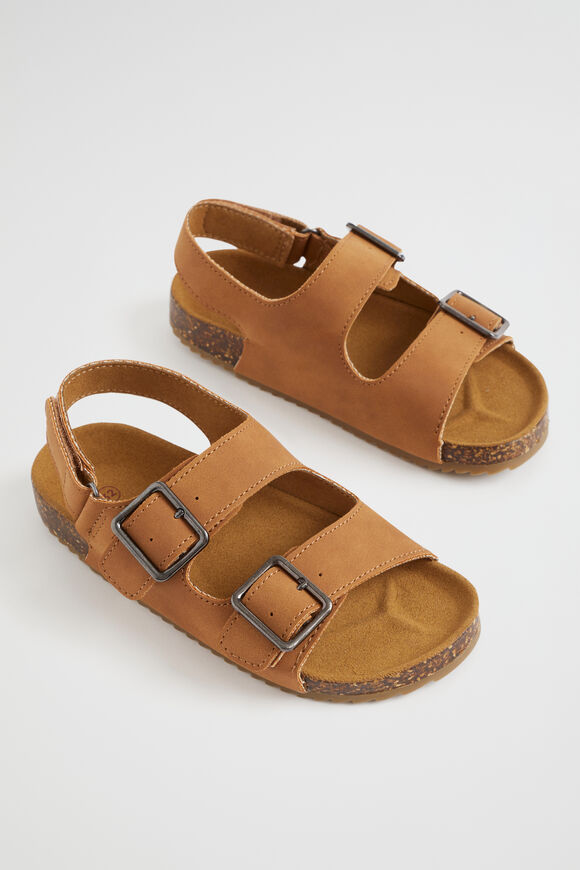 Summer Double Buckle Slide  Tan  hi-res