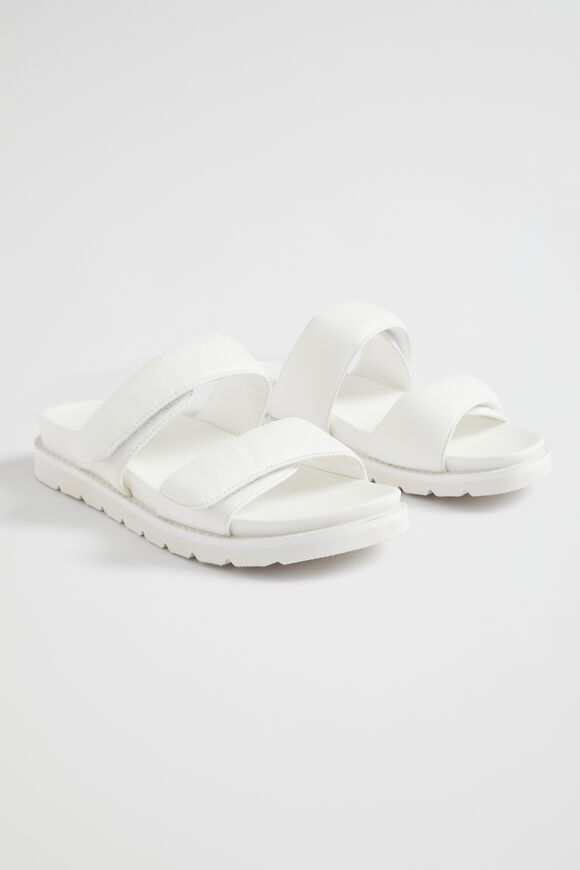 Moulded Tab Footbed Sandal  White  hi-res