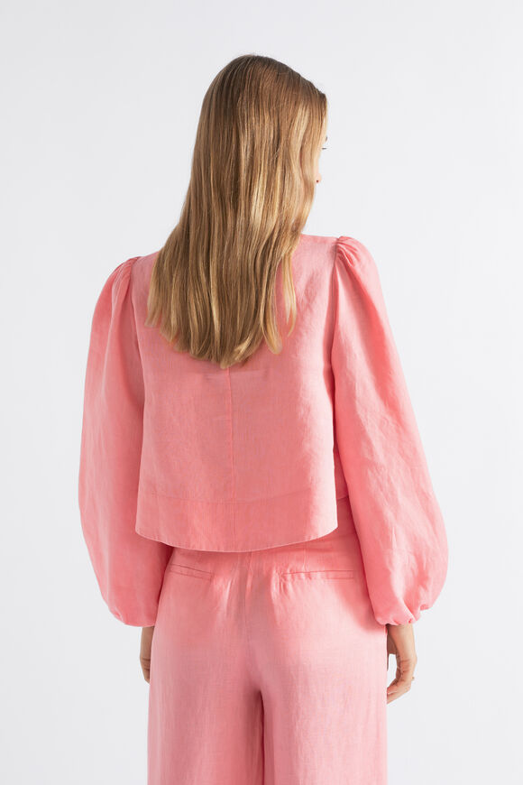 Linen Flared Top  Pale Peony  hi-res