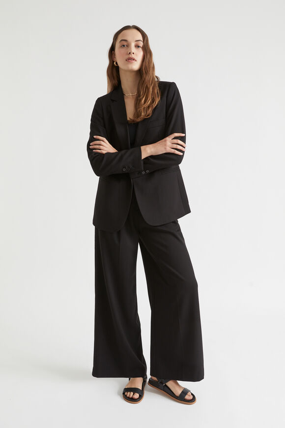 Pocket Front Wide Leg Trouser  Black  hi-res