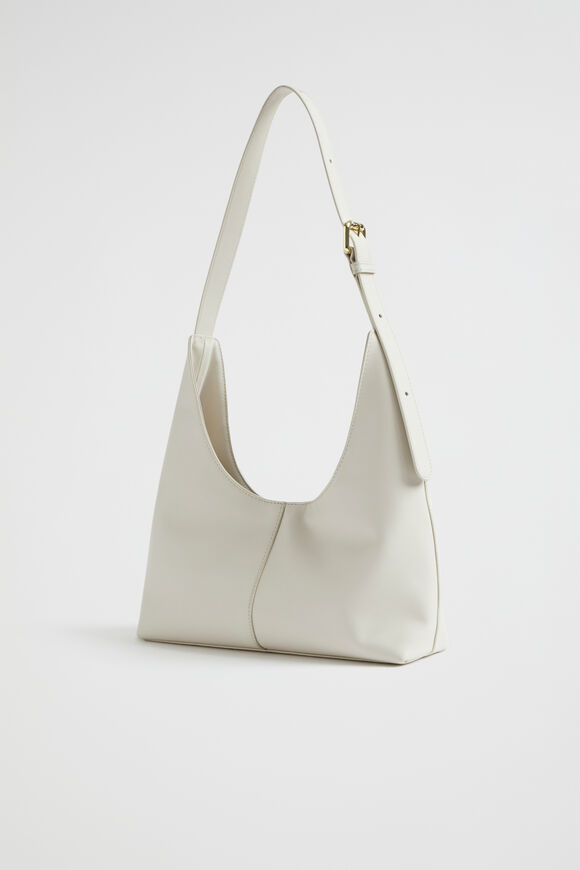 Leather Shoulder Bag  Cream  hi-res
