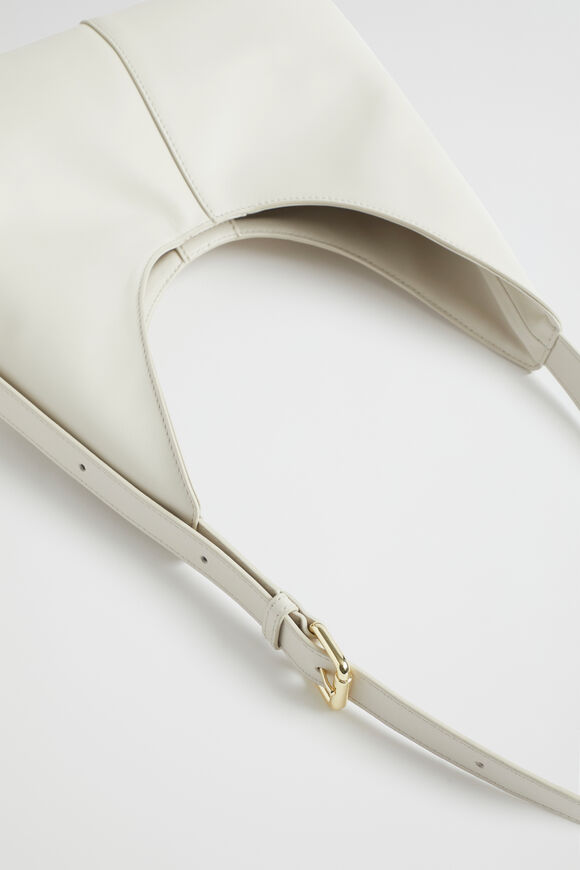 Leather Shoulder Bag  Cream  hi-res