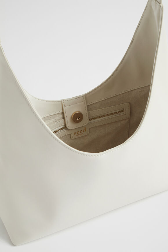 Leather Shoulder Bag  Cream  hi-res