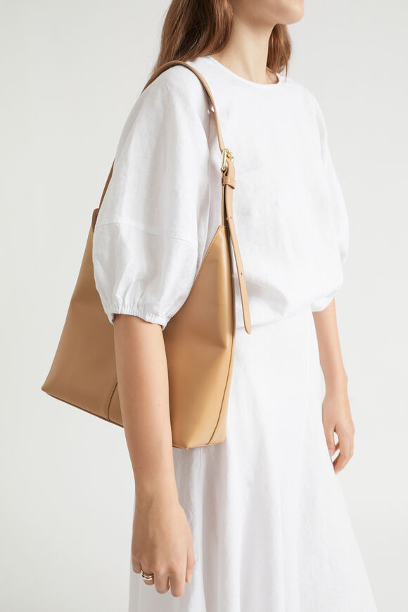 Leather Shoulder Bag  Toffee  hi-res