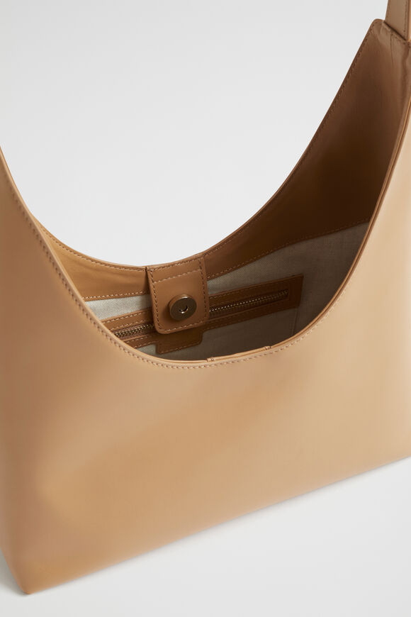 Leather Shoulder Bag  Toffee  hi-res