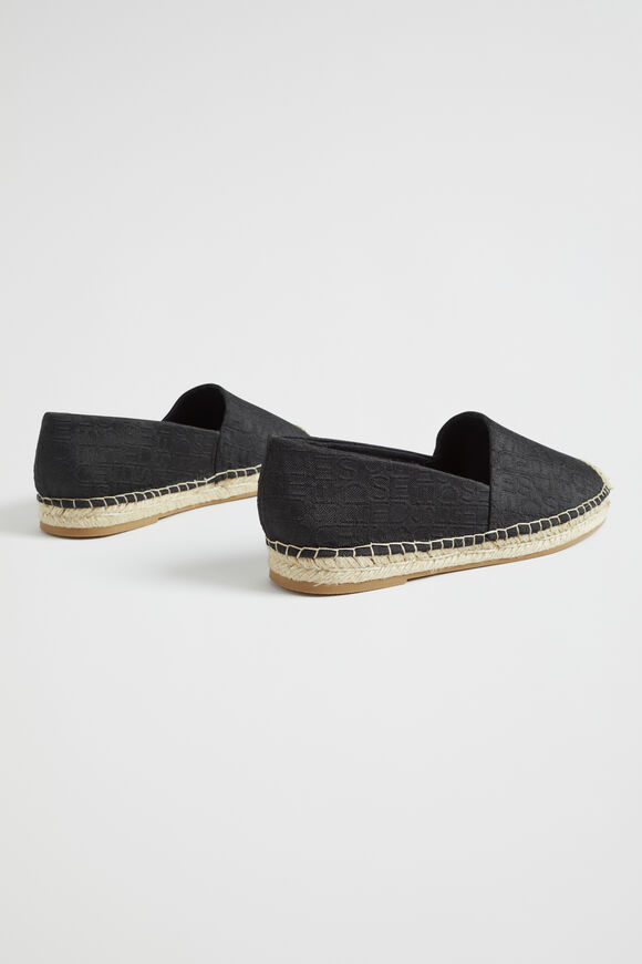 Daphne Logo Espadrille  Black  hi-res