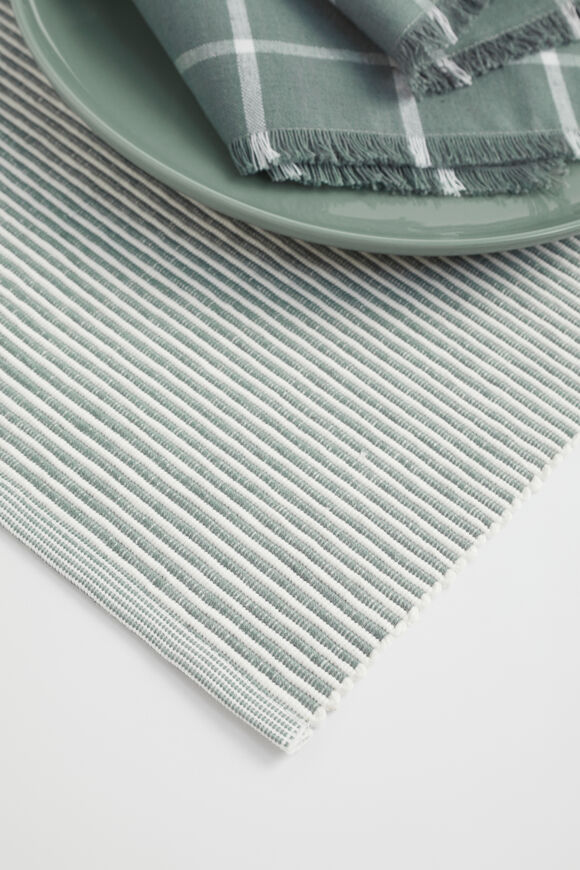 Stripe Rib Placemat Set of 4  Eucalypt  hi-res