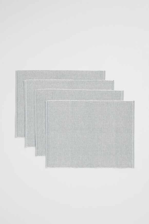 Stripe Rib Placemat Set of 4  Eucalypt  hi-res