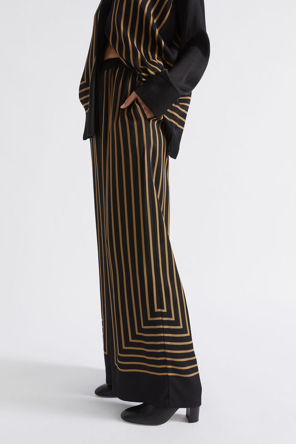 Linear Wide Leg Pant  Deep Brass Geo  hi-res