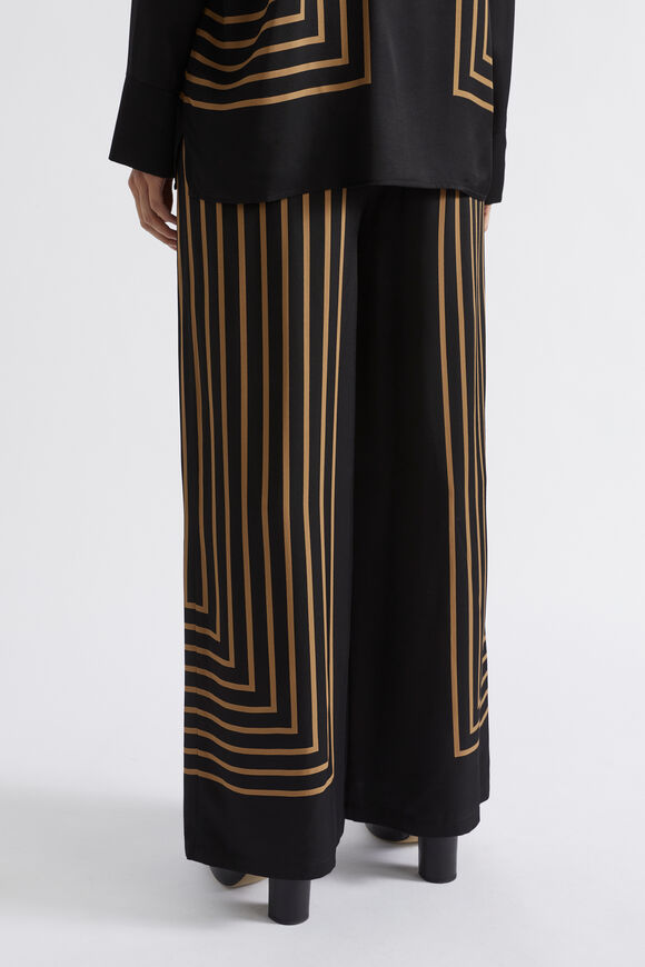 Linear Wide Leg Pant  Deep Brass Geo  hi-res