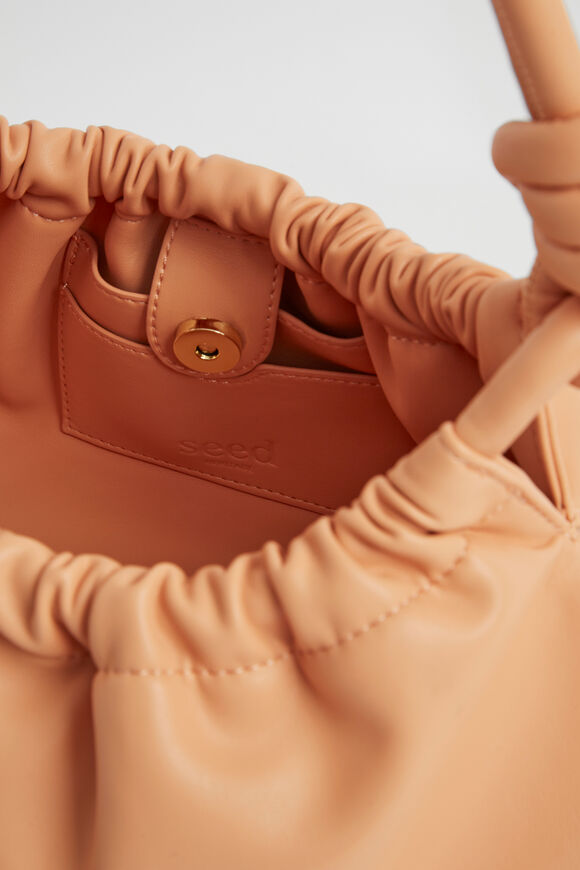 Rouched Knot Detail Bag  Peach Bloom  hi-res