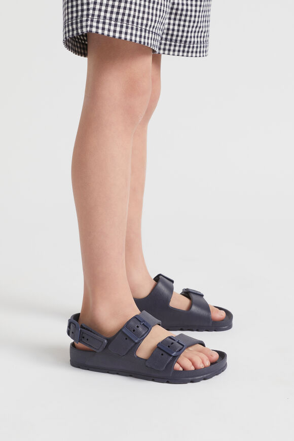 Rubber Buckle slide  Navy  hi-res