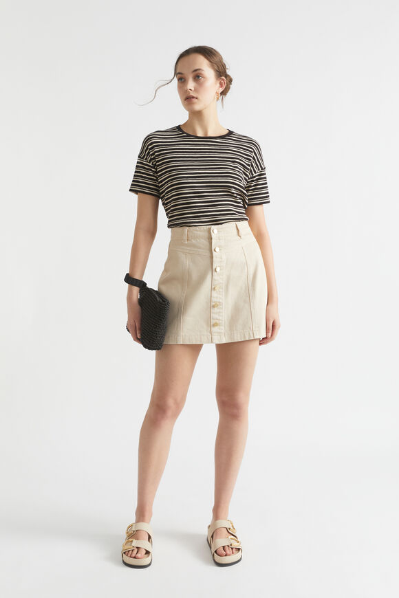 Denim Mini A Line Skirt  Magnolia  hi-res