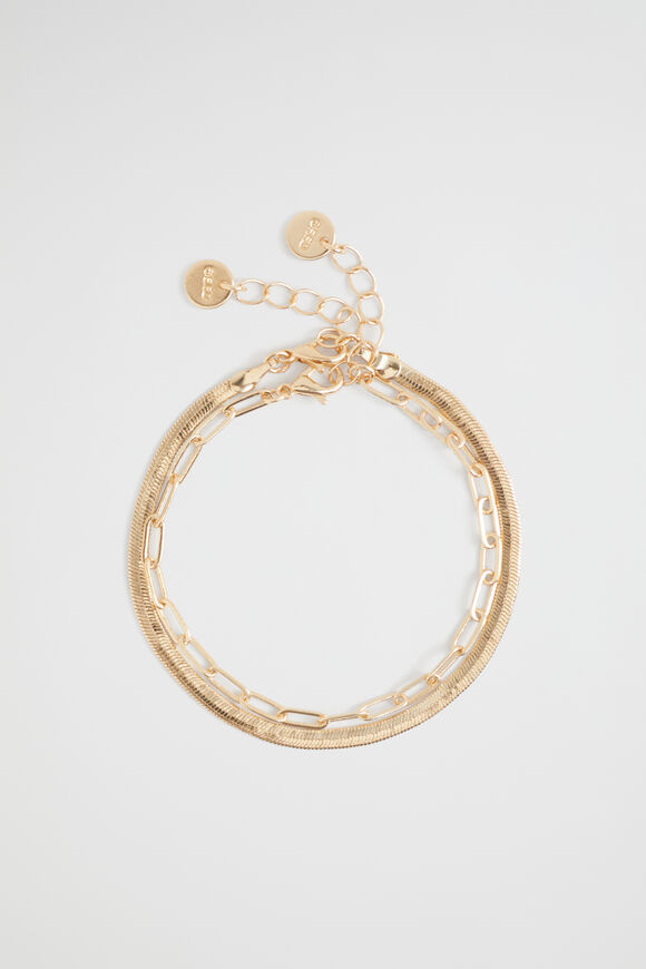 Chain Bracelet Pack  Gold  hi-res