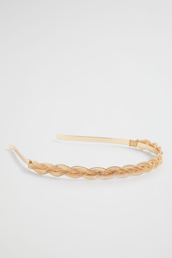 Plait Headband  Gold  hi-res