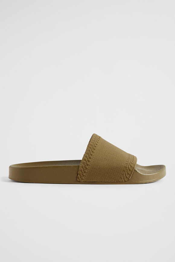 Seed Knit Pool Slide  Deep Bronze  hi-res