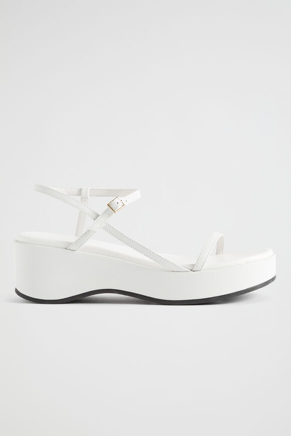 Dahlia Strappy Wedge  White  hi-res