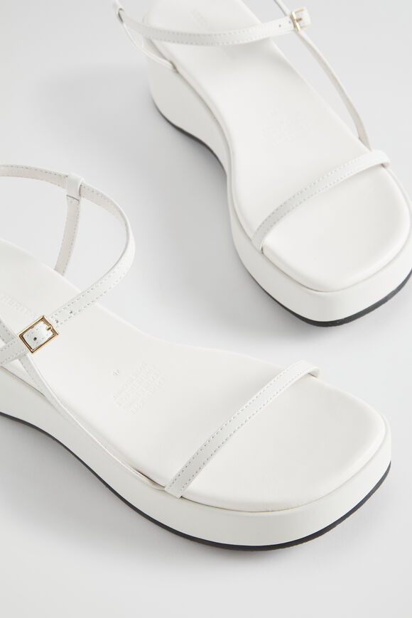 Dahlia Strappy Wedge  White  hi-res