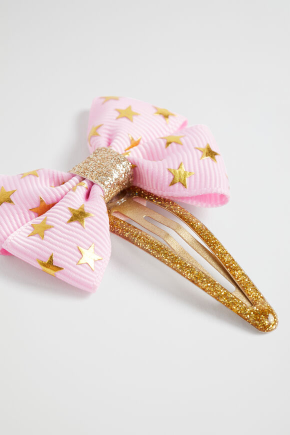 Star Foil Bow Clip  Sherbet  hi-res