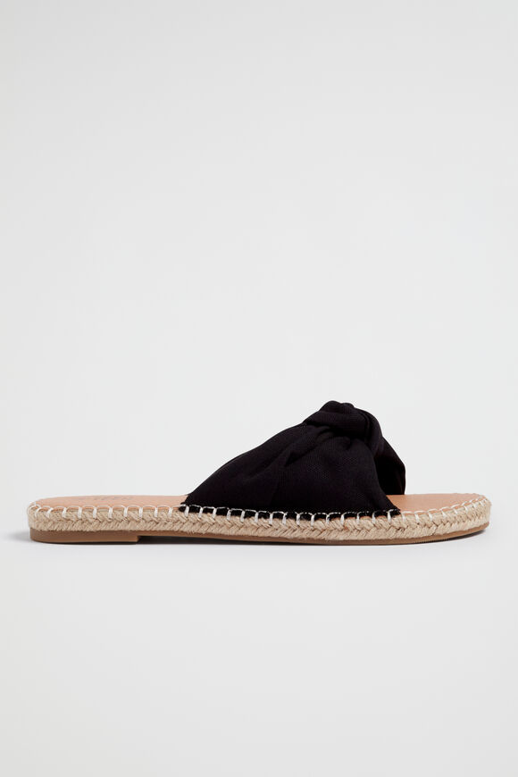 Linen Knot Slide  Black  hi-res