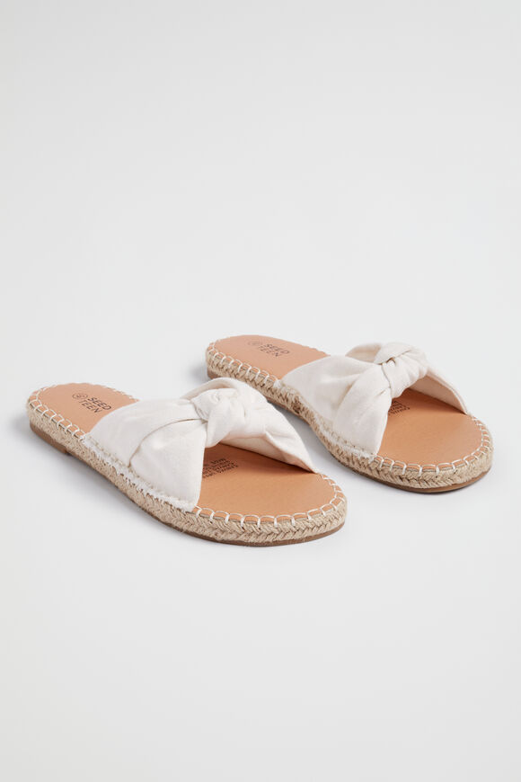 Linen Knot Slide  White  hi-res