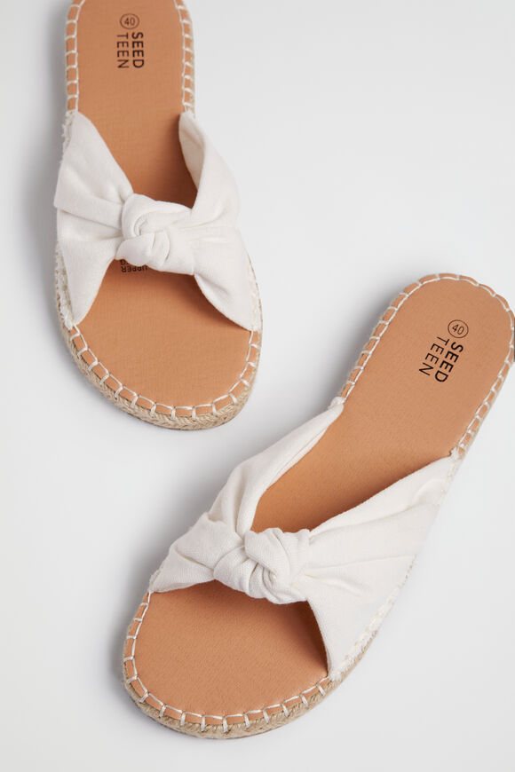 Linen Knot Slide  White  hi-res