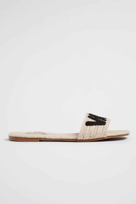 Word Espadrille Slide  Natural  hi-res