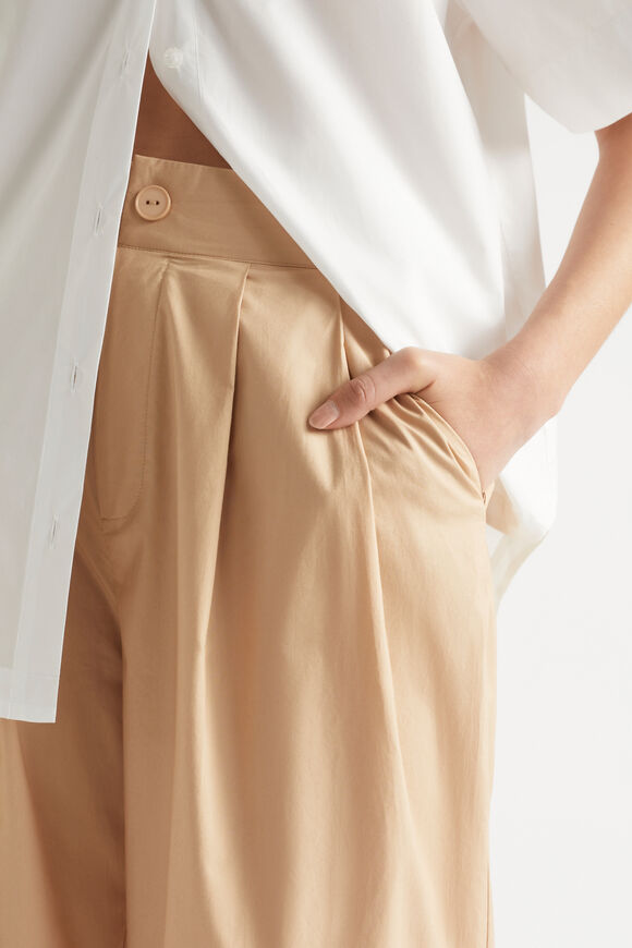 Cotton Pleat Front Pant  Light Chestnut  hi-res