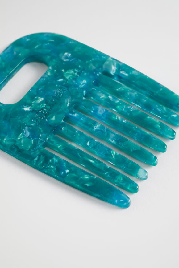 Mini Resin Comb  Deep Teal  hi-res