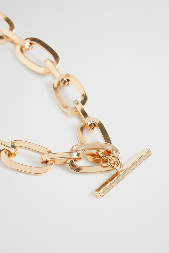 TBar Link Necklace  Gold  hi-res