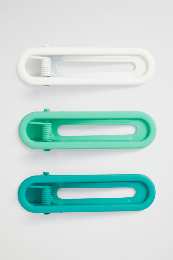 Tonal Hair Clips  Deep Teal  hi-res