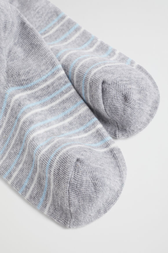 Stripe Sneaker Sock  Grey Multi  hi-res