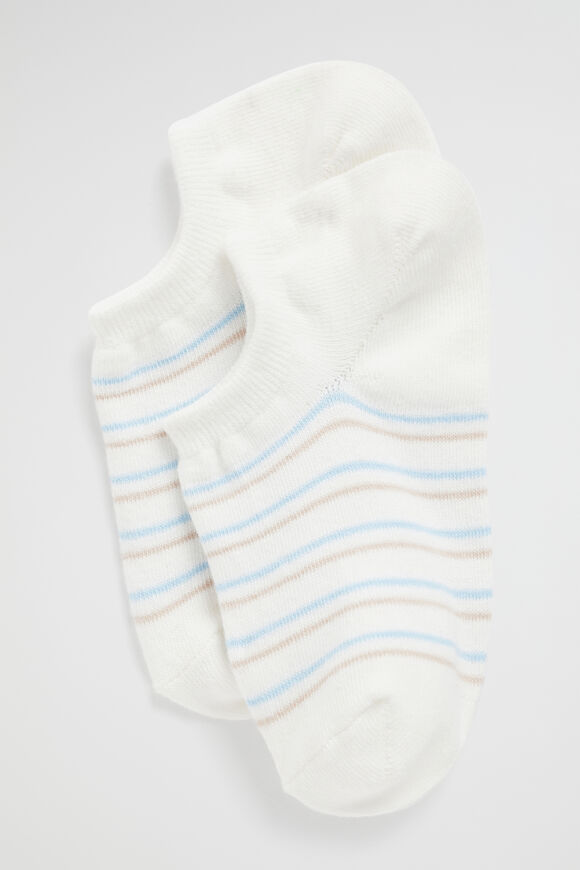 Stripe Sneaker Sock  White Multi  hi-res