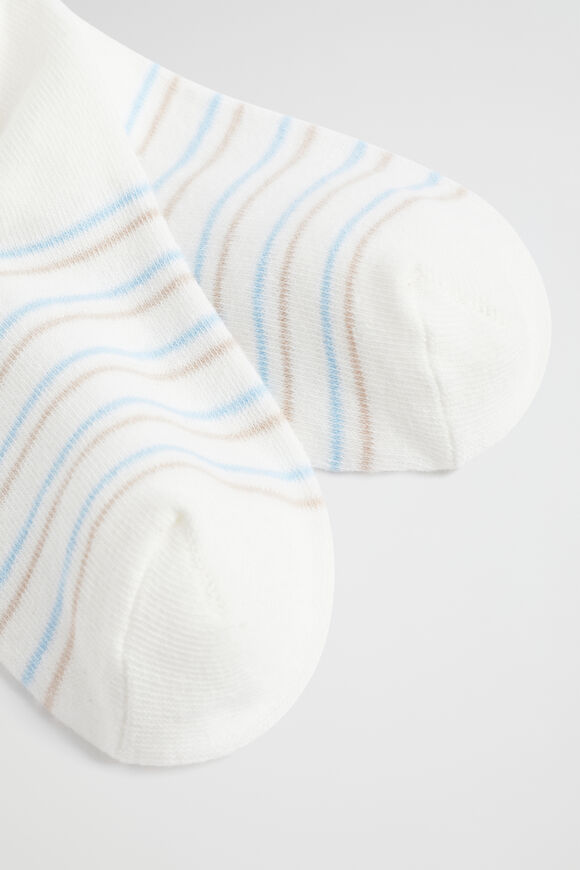 Stripe Sneaker Sock  White Multi  hi-res