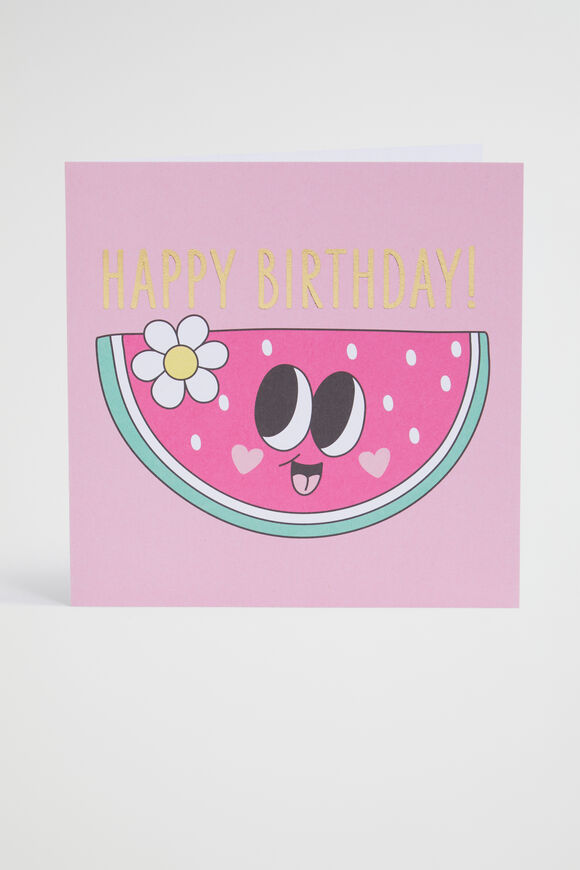 Watermelon Birthday Card  Multi  hi-res
