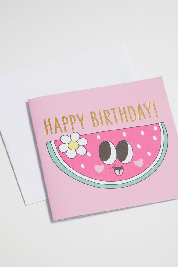 Watermelon Birthday Card  Multi  hi-res